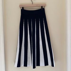 Striped MIDI Skirt